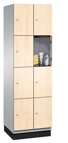 CP Spind Cambio lichtgrau, birke 45103-20 S10059, 8 Schließfächer 60,0 x 52,5 x 198,0 cm