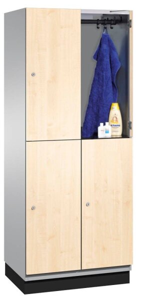 CP Spind Cambio lichtgrau, birke 45101-22 S10080, 4 Schließfächer 80,0 x 52,5 x 198,0 cm