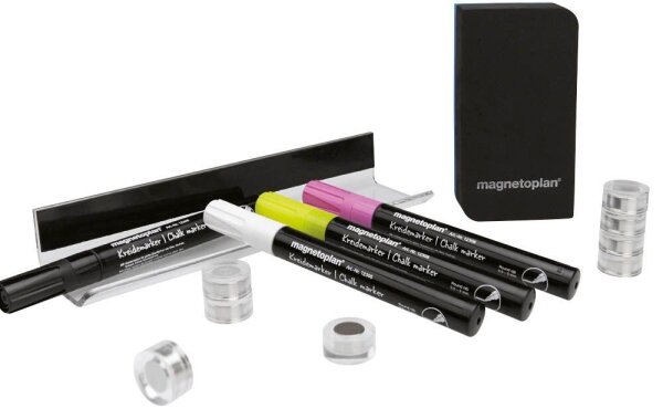 magnetoplan Glas-Magnettafel Zubehör-Set 14 Teile