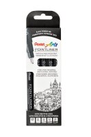 Pentel Pointliner Fineliner-Set schwarz, 1 Set