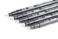 Pentel Pointliner Fineliner-Set schwarz, 1 Set
