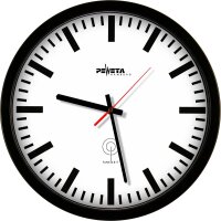 PEWETA Funkwanduhr weiß schwarz Kunststoff,...