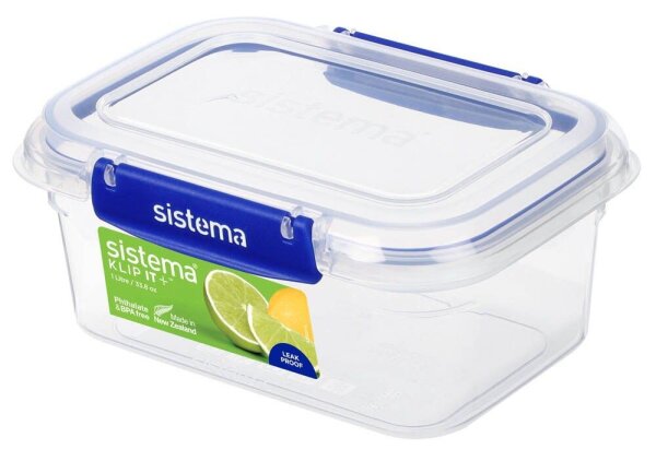 sistema® Frischhaltedose KLIP IT + 7,9 cm hoch transparent 1,0 ml, 1 St.