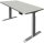 Kerkmann Move 3 Premium elektrisch höhenverstellbarer Schreibtisch lichtgrau rechteckig, T-Fuß-Gestell silber 160,0 x 80,0 cm