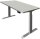 Kerkmann Move 3 Premium elektrisch höhenverstellbarer Schreibtisch lichtgrau rechteckig, T-Fuß-Gestell silber 160,0 x 80,0 cm