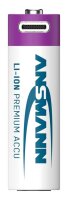 ANSMANN USB-Akkus mit Ladekabel 2000 Li-Ion Mignon AA 1.800 mAh, 4 St.