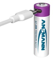 ANSMANN USB-Akkus mit Ladekabel 2000 Li-Ion Mignon AA 1.800 mAh, 4 St.