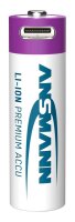 ANSMANN USB-Akkus mit Ladekabel 2000 Li-Ion Mignon AA 1.800 mAh, 4 St.