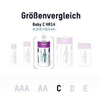 ANSMANN USB-Akkus mit Ladekabel 2500 Li-Ion Baby C 2.300 mAh, 2 St.