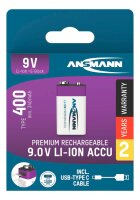 ANSMANN USB-Akku mit Ladekabel 400 Li-Ion E-Block 340 mAh, 1 St.