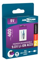 ANSMANN USB-Akku mit Ladekabel 400 Li-Ion E-Block 340...