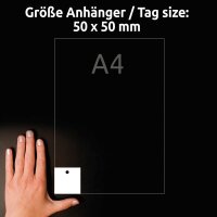 AVERY Zweckform Hängeetiketten weiß 50,0 x 50,0 mm blanko, 150 St.