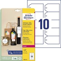 AVERY Zweckform Hängeetiketten weiß 90,0 x...
