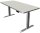 Kerkmann Move 3 Premium elektrisch höhenverstellbarer Schreibtisch lichtgrau rechteckig, T-Fuß-Gestell silber 180,0 x 80,0 cm