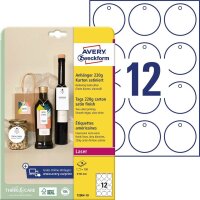 AVERY Zweckform Hängeetiketten weiß 60,0 x...