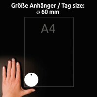 AVERY Zweckform Hängeetiketten weiß 60,0 x 60,0 mm blanko, kreisförmig, 120 St.