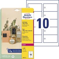 AVERY Zweckform Hängeetiketten weiß 90,0 x...