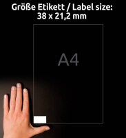 AVERY Zweckform Etiketten 3666 weiß 38,0 x 21,2 mm, 100 Blatt