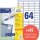 AVERY Zweckform Etiketten 3667 weiß 48,5 x 16,9 mm, 100 Blatt