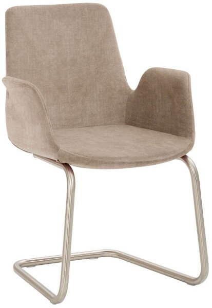 Mayer Besuchersessel myHELIOS hellbraun chrom Stoff 58,0 x 56,0 x 86,0 cm, 1 St.