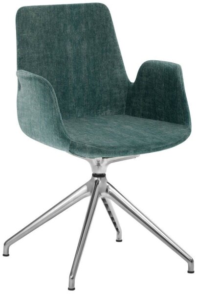 Mayer Besuchersessel myHELIOS petrol Aluminium poliert Stoff 58,0 x 55,0 x 88,0 cm, 1 St.
