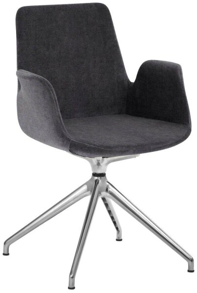 Mayer Besuchersessel myHELIOS anthrazit Aluminium poliert Stoff 58,0 x 55,0 x 88,0 cm, 1 St.