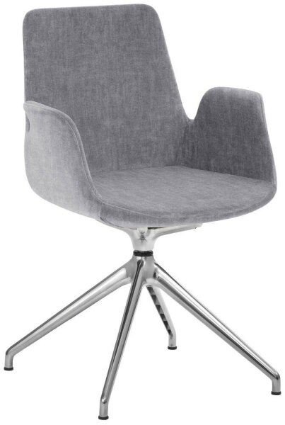Mayer Besuchersessel myHELIOS grau Aluminium poliert Stoff 58,0 x 55,0 x 88,0 cm, 1 St.