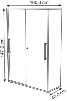 Kerkmann Schiebetürenschrank, 13449210 weiß 3...