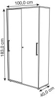 Kerkmann Schiebetürenschrank, 13449310 weiß 4...