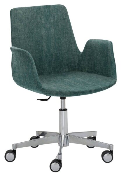 Mayer Besuchersessel myHELIOS petrol Aluminium Stoff 65,0 x 65,0 x 82,0 - 93,0 cm, 1 St.
