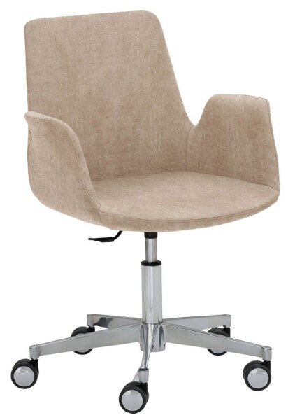 Mayer Besuchersessel myHELIOS hellbraun Aluminium Stoff 65,0 x 65,0 x 82,0 - 93,0 cm, 1 St.