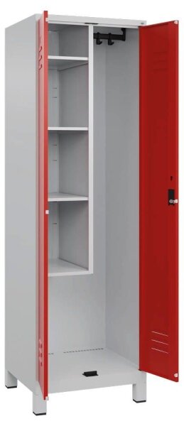 CP Putzmittelschrank Classic Plus 080110-00 S10002 lichtgrau, verkehrsrot 4 Fachböden 60,0 x 50,0 x 195,0 cm, aufgebaut, 1 St.