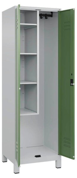 CP Putzmittelschrank Classic Plus 080110-00 S10006 lichtgrau, resedagrün 4 Fachböden 60,0 x 50,0 x 195,0 cm, aufgebaut, 1 St.