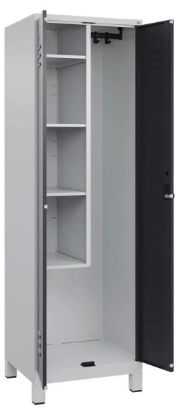 CP Putzmittelschrank Classic Plus 080110-00 S10008 anthrazitgrau, lichtgrau 4 Fachböden 60,0 x 50,0 x 195,0 cm, aufgebaut, 1 St.