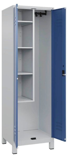 CP Putzmittelschrank Classic Plus 080110-00 S10005 fernblau, lichtgrau 4 Fachböden 60,0 x 50,0 x 195,0 cm, aufgebaut, 1 St.