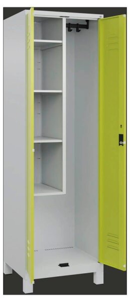 CP Putzmittelschrank Classic Plus 080110-00 S10010 clowngrün, lichtgrau 4 Fachböden 60,0 x 50,0 x 195,0 cm, aufgebaut, 1 St.