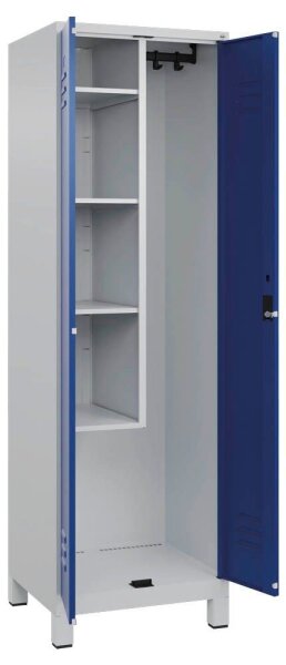 CP Putzmittelschrank Classic Plus 080110-00 S10018 enzianblau, lichtgrau 4 Fachböden 60,0 x 50,0 x 195,0 cm, aufgebaut, 1 St.