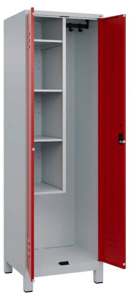 CP Putzmittelschrank Classic Plus 080110-00 S10017 lichtgrau, verkehrsrot 4 Fachböden 60,0 x 50,0 x 195,0 cm, aufgebaut, 1 St.