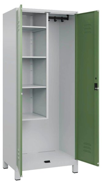 CP Putzmittelschrank Classic Plus 080110-02 S10006 lichtgrau, resedagrün 4 Fachböden 80,0 x 50,0 x 195,0 cm, aufgebaut, 1 St.