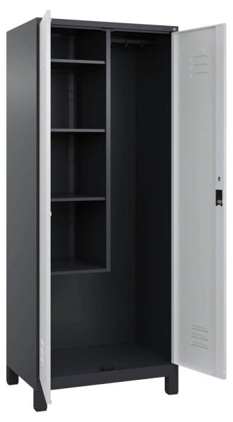 CP Putzmittelschrank Classic Plus 080110-02 S10012 anthrazitgrau, lichtgrau 4 Fachböden 80,0 x 50,0 x 195,0 cm, aufgebaut, 1 St.