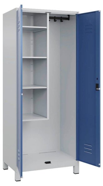 CP Putzmittelschrank Classic Plus 080110-02 S10019 fernblau, lichtgrau 4 Fachböden 80,0 x 50,0 x 195,0 cm, aufgebaut, 1 St.