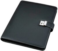 Alassio Ringbuchmappe Leder DIN A4 schwarz