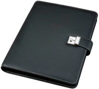 Alassio Ringbuchmappe Leder DIN A4 schwarz