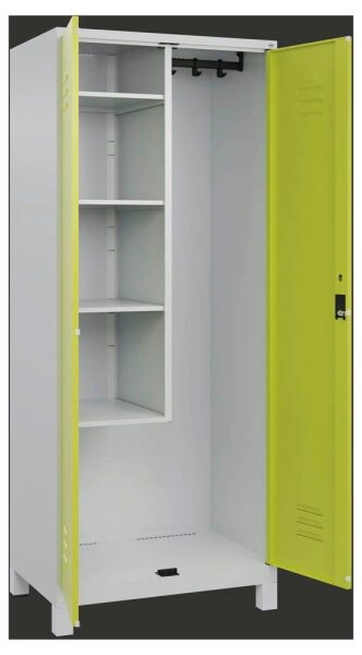 CP Putzmittelschrank Classic Plus 080110-02 S10009 clowngrün, lichtgrau 4 Fachböden 80,0 x 50,0 x 195,0 cm, aufgebaut, 1 St.