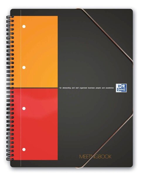 OXFORD Collegeblock Meetingbook kariert DIN A4 Rand rundum, 1 Block