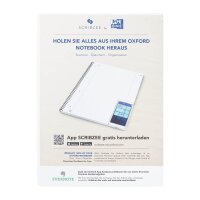 OXFORD Collegeblock Meetingbook kariert DIN A4 Rand rundum, 1 Block