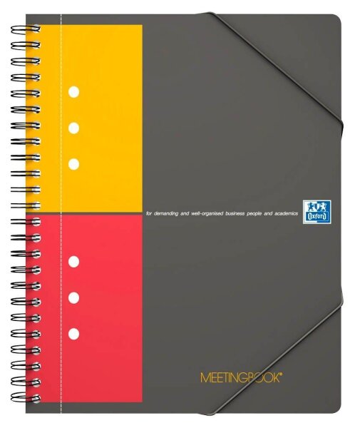 OXFORD Collegeblock Meetingbook kariert DIN A5 Rand rundum, 1 Block