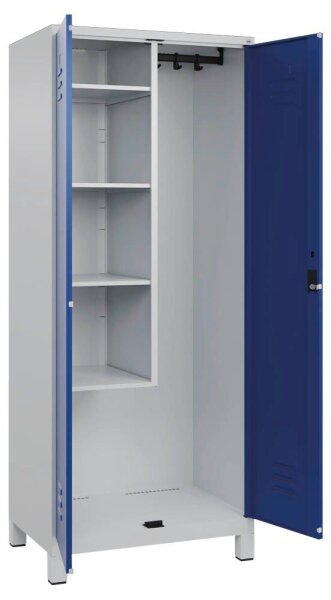 CP Putzmittelschrank Classic Plus 080110-02 S10017 enzianblau, lichtgrau 4 Fachböden 80,0 x 50,0 x 195,0 cm, aufgebaut, 1 St.