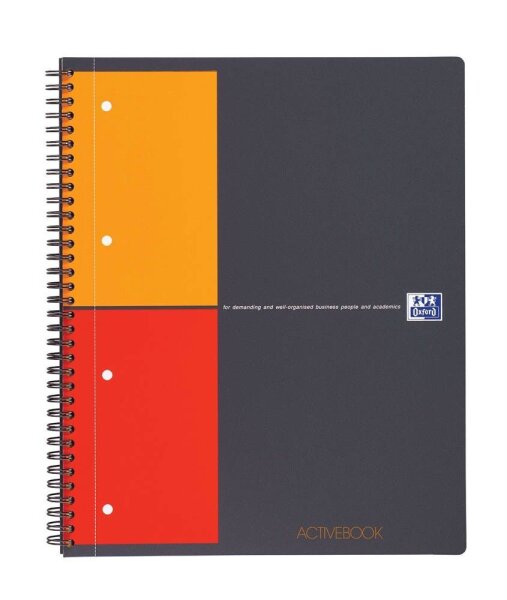 OXFORD Collegeblock Activebook kariert DIN A4 Rand rundum, 1 Block