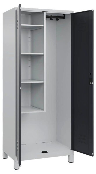 CP Putzmittelschrank Classic Plus 080110-02 S10022 anthrazitgrau, lichtgrau 4 Fachböden 80,0 x 50,0 x 195,0 cm, aufgebaut, 1 St.